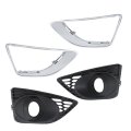 Front Bumper 4pcs Fog Light Bezel Cover Trims Replacement For Fusion 2010-2012 Left And Right Side Fo1038120 Fo1039139 