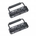 Tsnamay 4 8inch Black Spring Loaded Handle Heavy Duty For Toolbox Chest Case With Rubber Grip Surface Mounted 2 Pack 