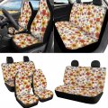 Pointodoor 70s 80s Daisy Flower Sunflowers Car Seat Covers 11 Pcs Auto Steering Wheel Shoulder Seatbelt Pads Keychain Coaster