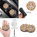 Pointodoor 70s 80s Daisy Flower Sunflowers Car Seat Covers 11 Pcs Auto Steering Wheel Shoulder Seatbelt Pads Keychain Coaster