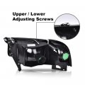 G-plus Headlight Lamps Compatible With 1994-2001 Dodge Ram 1500 1994-2002 2500 3500 Smoky Lens Chrome Housing Amber Reflector