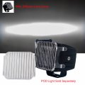 Oz-usa Pod Light Cover 3 Clear Flood Diffused Lens For Cube Fog Lights Off Road Motorcycle Truck Suv Atv Marine Vessels 1 Pair