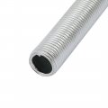 Uxcell Lamp Pipe Nipple M10 Thread 185mm Length Hollows Repair Part Hardware For Lamp Lights Zinc Plated Silver Tone