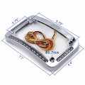 Httmt- Dual Led Curved Motorcycle License Plate Frame W Turn-signal Brake Light Chrome Finish Universal Compatible With Any P N