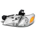 Dna Motoring Oem-hl-0033-l Chrome Amber Factory Style Driver Side Headlight Replacement For 97-05 Venture Silhouette 