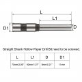 Uxcell 8mm Paper Punch Drill Straight Shank Hollow Bit Tool For Hole Puncher Punching Machine