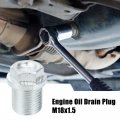 X Autohaux M18x1 5 Steel Engine Oil Drain Plug Screw With Seal Ring For Volvo Xc60 Xc90 S90 S70 C70 Ford Focus Silver Tone
