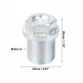 X Autohaux M18x1 5 Steel Engine Oil Drain Plug Screw With Seal Ring For Volvo Xc60 Xc90 S90 S70 C70 Ford Focus Silver Tone