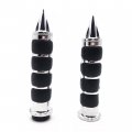 Xkh- Custom Chromed Spike Rubber 1 Handlebar Grips Compatible With Goldwing Gl1200 1982 1987 Gl1500 1988 2000 Gl1800 2001 2012