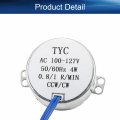 Heyiarbeit Synchronous Synchron Motor 50-60hz Ac 110v 0 8-1rpm Electric Cw Ccw Tyc-50 4w Horizontal Hole Shaft For Hand-made
