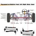 6 Pcs Front Inner Outer Tie Rod Sway Bars Suspension Kit For Toyota Camry 2007 2011 Stabilizer Bar Link Steering End Black
