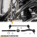 6 Pcs Front Inner Outer Tie Rod Sway Bars Suspension Kit For Toyota Camry 2007 2011 Stabilizer Bar Link Steering End Black