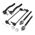 6 Pcs Front Inner Outer Tie Rod Sway Bars For Toyota Camry 2007-2011 Suspension Kit Stabilizer Bar Link Steering End 