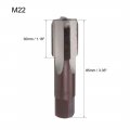 Uxcell Metric Hand Tap M22 Thread 1 Pitch 4 Straight Flutes H2 Alloy Tool Steel Bottom Er Screw Tap Set Tapping Tools For