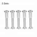 Uxcell Screw Post Fit For 5 16 8mm Hole Dia Male M6xmm Belt Buckle Binding Bolts Leather Fastener Stainless Steel 5 Sets