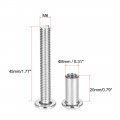 Uxcell Screw Post Fit For 5 16 8mm Hole Dia Male M6xmm Belt Buckle Binding Bolts Leather Fastener Stainless Steel 5 Sets