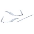 Front Left Right Center Bumper Face Bar Grille Trim Molding For Honda Crv 2020 2021 2022 Silver Pack Of 3 Part Number 