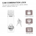 1 Set Key Lock Heavy Duty Hasp Pad Doored Safety Padlock Clasp Security Cylinder Key Fob Stainless Steel With Cabinet