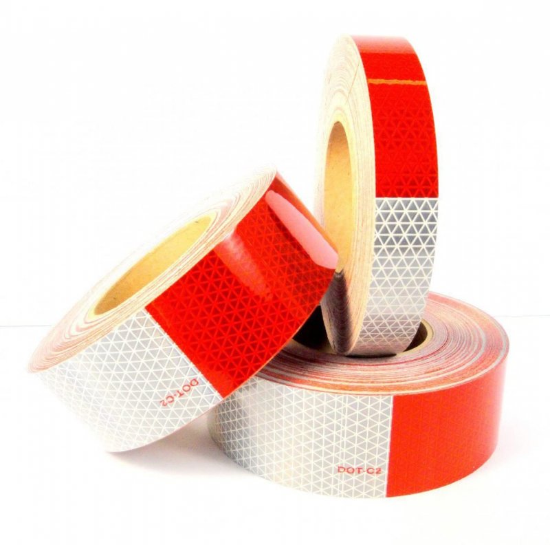 Dot-c2 Oralite Reflexite Reflective Conspicuity Tape V92308 1 25mm Solid 11 Red X 7 White 5 Years Single Roll