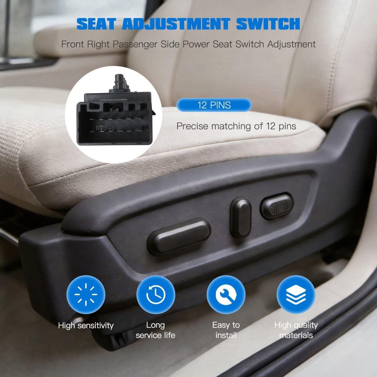 Version Power Seat Switch Driver Side For Ford Explorer Expedition F150 F250 F350 Flex Fusion Lincoln Mkx Mkz Mercury Milan