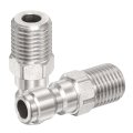 2pcs Pressure Washer Adapter 1 4 Male Quick Plug To M14x1 5mm Stainless Steel Connect Fittings Swivel For Power Washers Hoses 