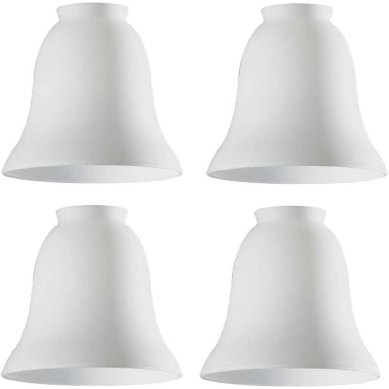 Dysmio Ceiling Fan Light Covers Globes Replacement Glass Fixture White Opal Bell 5 Inches High 4-3 In Diameter Standard 2-1