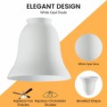 Dysmio Ceiling Fan Light Covers Globes Replacement Glass Fixture White Opal Bell 5 Inches High 4-3 In Diameter Standard 2-1