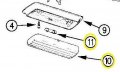 Vital All-terrain Dome Light Cover Lens Incandescent For Jeep Wrangler Tj Yj Cj7 Hard Top