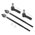 4 Pcs Front Inner Outer Tie Rod Ends Suspension Steering For Ram 1500 2013-2018 5-lug Classic 2019-2022 End Drag Link 