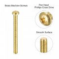Uxcell Brass Machine Screws M3x30mm Phillips Pan Head Fastener Bolts For Furniture Office Equipment Electronics 16pcs