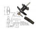 Gordon Glass Co Truck Cap T-handle For Statewide Doors With Dust Cover Clockwise