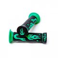 Sport Bike And Dirt Bikes Motorcycle Flame Gel Style Hand Grips Green Color For Aprilla Bmw Ducati Triumph Honda Yamaha 