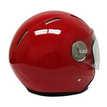 Motorcycle Scooter Pilot Open Face Helmet With Flip Up Visor Dot Approved Red Xl Model 28