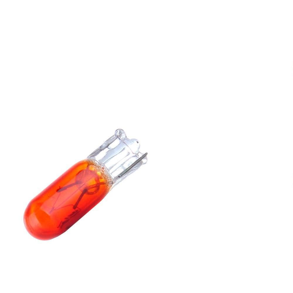 50pack Orange T5 74 Halogen Light Bulb Super Bright Instrument Panel Gauge Cluster Dashboard Bulbs