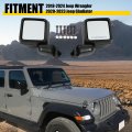 Kuafu Mirror Compatible With 2018-2024 Jeep Wrangler Gladiator Replacement For 82215138 Exterior Rearview Mirrors Kit Driver