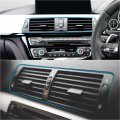 X Autohaux Interior Trim Strip Line Gap Door Edge Seal Protector 5m 16 4ft Light Blue For Automobile