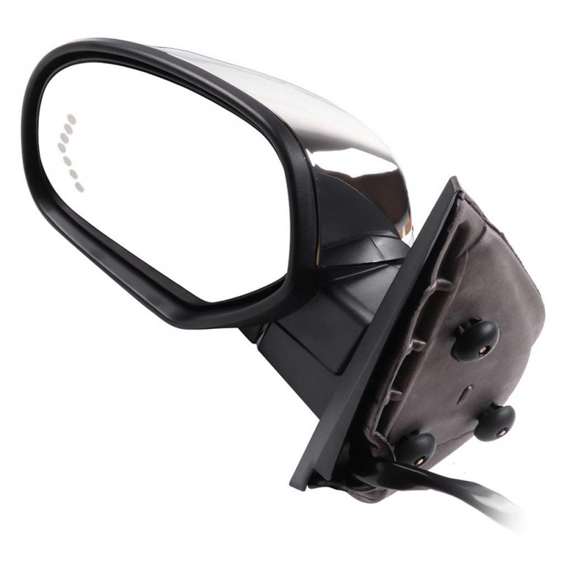 Driver Side View Mirror For 2007 Chevy Silverado Pickup New Body Style Models 2008-2013 All Metallic Finish Manual Folding