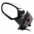 Driver Side View Mirror For 2007 Chevy Silverado Pickup New Body Style Models 2008-2013 All Metallic Finish Manual Folding