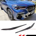 Real Carbon Fiber Headlight Cover Eyelid Eyebrow Compatible For 2018-2022 Bmw G05 X5 F95 X5m
