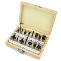 Xtremepowerus Woodworking 1 4-inch Shank Carbide-tipped Router Bit Set 15-piece 