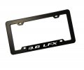 Erpart Black License Plate Tag Frame With 3 6 Lfx Silver On Highly Polished Real Aluminum Emblem