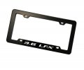 Erpart Black License Plate Tag Frame With 3 6 Lfx Silver On Highly Polished Real Aluminum Emblem