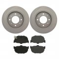 A-partrix Rear Disc Brake Pads And Rotors Kit Fits Kia Spectra 20045 2005 Spectra5 2006 Spectra 2007 W36x Rear Disc Brake Pads 