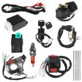 Pro Bat 110cc Atv Electric Wiring Harness For Chinese Go Kart Taotao 50cc 70 90 125cc With Starter Solenoid Relay Ignition Coil 