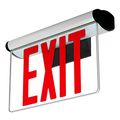 Lfi Lights Ul Certified Hardwired Edge Light Red Led Exit Sign Rotating Panel Battery Backup Elrtr 