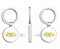 Hj Media Us Army Chemical Corps Metal Round Key Chain Keychain Ring