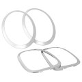 Hecasa Headlight Tail Light Bezel For 2014-2024 Mini Cooper S F55 F56 F57 Models Replacement 51137300631 Headlamp Lamp Trim 