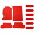 Evproxp Floor Mats Compatible For 97-01 Honda Prelude 2dr Factory Fitment Carpet Front Rear Red Nylon 4pc Set With Mugen