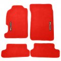 Evproxp Floor Mats Compatible For 97-01 Honda Prelude 2dr Factory Fitment Carpet Front Rear Red Nylon 4pc Set With Mugen