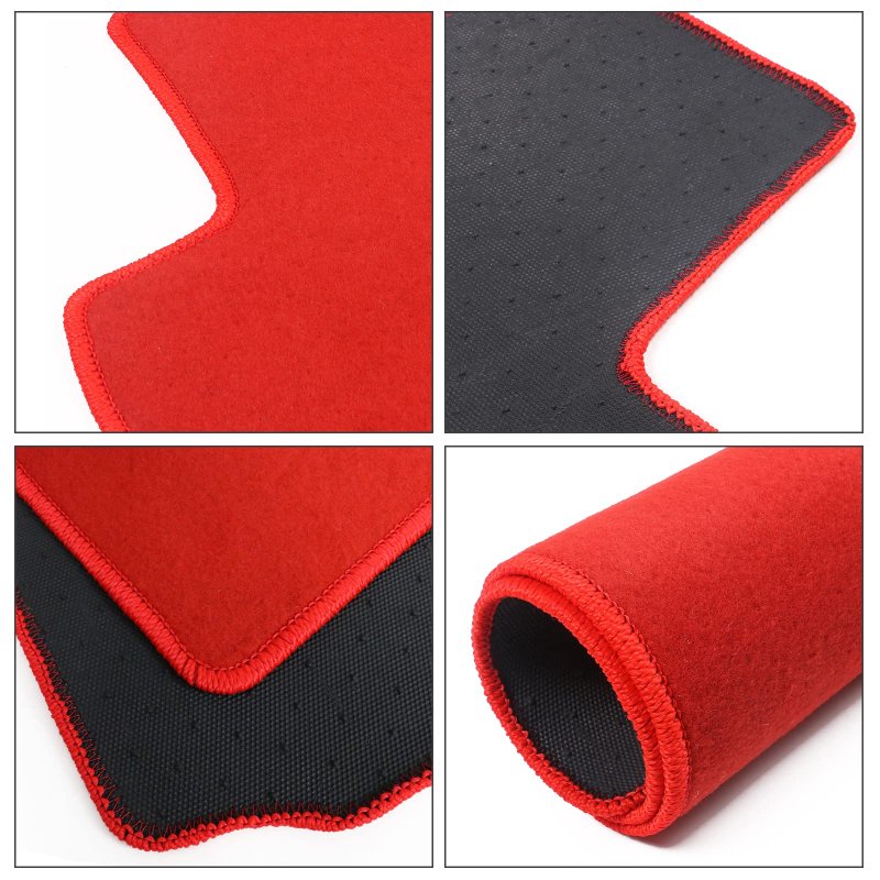 Evproxp Floor Mats Compatible For 97-01 Honda Prelude 2dr Factory Fitment Carpet Front Rear Red Nylon 4pc Set With Mugen